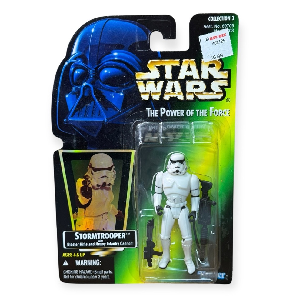 Star Wars Stormtrooper Action Figure 1997 Packaging with White and Black Design